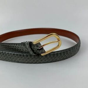 Unbranded genuine snakeskin women’s gray belt